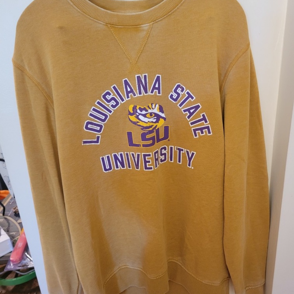 EUC campdavid LSU Sweatshirt Mustard Medium